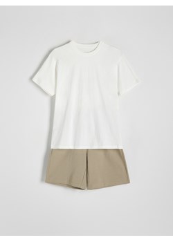Reserved - Dwuczęściowa piżama - beżowy ze sklepu Reserved w kategorii Piżamy męskie - zdjęcie 172628953