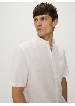 Reserved - Koszula regular z lnem - biały ze sklepu Reserved w kategorii Koszule męskie - zdjęcie 172629030