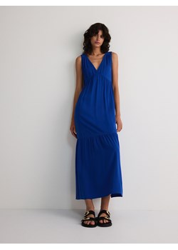 Reserved - Sukienka z wiskozy - niebieski ze sklepu Reserved w kategorii Sukienki - zdjęcie 172629284