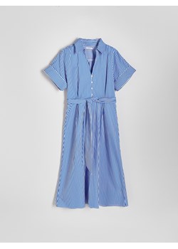 Reserved - Koszulowa sukienka midi - wielobarwny ze sklepu Reserved w kategorii Sukienki - zdjęcie 172629472