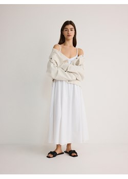 Reserved - Bawełniana sukienka maxi - złamana biel ze sklepu Reserved w kategorii Sukienki - zdjęcie 172629490
