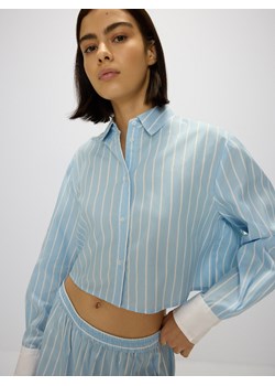 Reserved - Krótka koszula z lyocellem - jasnoniebieski ze sklepu Reserved w kategorii Koszule damskie - zdjęcie 172629662