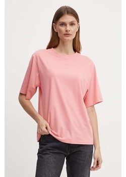 Boss Orange t-shirt bawełniany damski kolor różowy 50523256 ze sklepu ANSWEAR.com w kategorii Bluzki damskie - zdjęcie 172630101