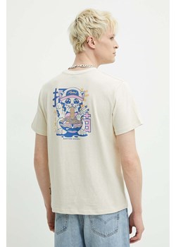 Kaotiko t-shirt bawełniany kolor beżowy z nadrukiem AO048-01S-G00 ze sklepu ANSWEAR.com w kategorii T-shirty męskie - zdjęcie 172630502