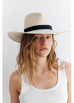 H & M - Słomkowy kapelusz fedora - Beżowy ze sklepu H&M w kategorii Kapelusze damskie - zdjęcie 172631030