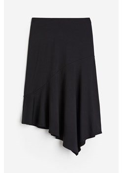 H & M - Asymetryczna spódnica z dżerseju - Czarny ze sklepu H&M w kategorii Spódnice - zdjęcie 172631190