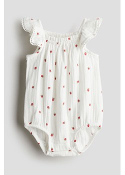 H & M - Wzorzysty kombinezon z muślinu - Biały ze sklepu H&M w kategorii Odzież dla niemowląt - zdjęcie 172631254