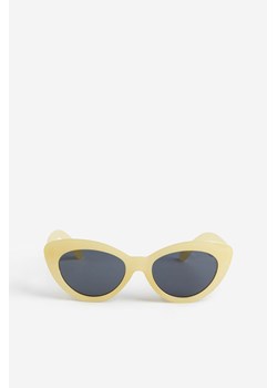 H & M - Okulary przeciwsłoneczne typu „kocie oczy" - Żółty ze sklepu H&M w kategorii Okulary przeciwsłoneczne dziecięce - zdjęcie 172631373