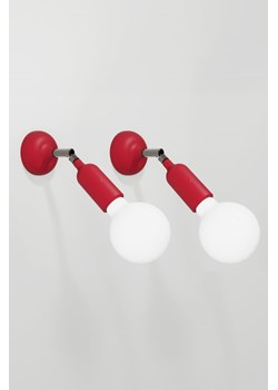 H & M - Zestaw 2 Silikonowych Lamp Z Żarówkami - Czerwony ze sklepu H&M w kategorii Lampy ścienne - zdjęcie 172631402