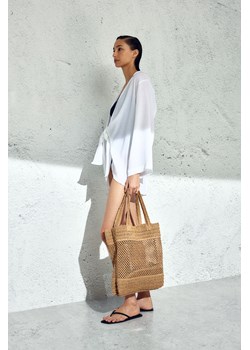 H & M - Słomkowa torba shopper - Beżowy ze sklepu H&M w kategorii Torby Shopper bag - zdjęcie 172631453