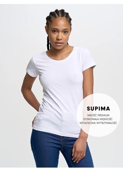Koszulka damska z bawełny supima Supiclassica 101 ze sklepu Big Star w kategorii Bluzki damskie - zdjęcie 172632341