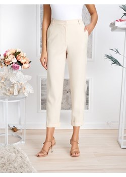 Sinsay - Spodnie cygaretki - kremowy ze sklepu Sinsay w kategorii Spodnie damskie - zdjęcie 172634632