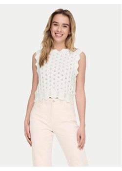 ONLY Top Luna 15291602 Écru Regular Fit ze sklepu MODIVO w kategorii Bluzki damskie - zdjęcie 172637480