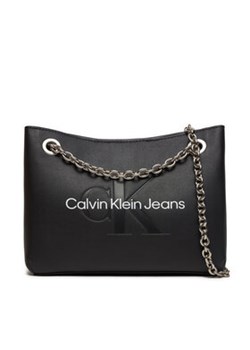 Calvin Klein Jeans Torebka Sculpted Shoulder Bag24 Mono K60K607831 Czarny ze sklepu MODIVO w kategorii Listonoszki - zdjęcie 172637603