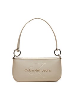 Calvin Klein Jeans Torebka K60K610679 Écru ze sklepu MODIVO w kategorii Listonoszki - zdjęcie 172637604