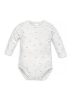 Body z długim rękawem écru w autka LOVELY DAY BABY BLUE ze sklepu 5.10.15 w kategorii Odzież dla niemowląt - zdjęcie 172637970