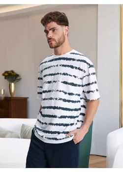 Sinsay - Koszulka w paski - biały ze sklepu Sinsay w kategorii T-shirty męskie - zdjęcie 172639433
