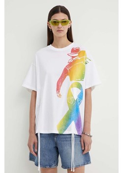 Levi&apos;s t-shirt bawełniany Pride damski kolor biały ze sklepu ANSWEAR.com w kategorii Bluzki damskie - zdjęcie 172640370