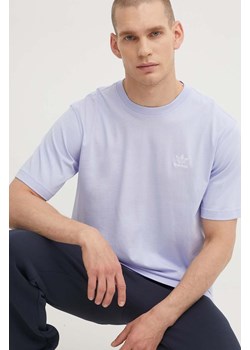 adidas Originals t-shirt bawełniany męski kolor fioletowy gładki IR9696 ze sklepu ANSWEAR.com w kategorii T-shirty męskie - zdjęcie 172640380