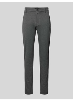 Spodnie o kroju slim fit z elastycznym paskiem model ‘Langford’ ze sklepu Peek&Cloppenburg  w kategorii Spodnie męskie - zdjęcie 172640931