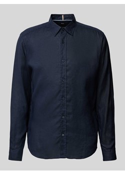 Koszula lniana o kroju regular fit z kołnierzykiem typu kent model ‘Liam’ ze sklepu Peek&Cloppenburg  w kategorii Koszule męskie - zdjęcie 172640944