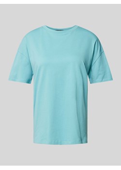 T-shirt z prążkowanym okrągłym dekoltem ze sklepu Peek&Cloppenburg  w kategorii Bluzki damskie - zdjęcie 172640992