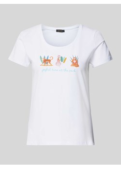 T-shirt z nadrukiem z logo ze sklepu Peek&Cloppenburg  w kategorii Bluzki damskie - zdjęcie 172641062