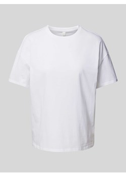T-shirt z prążkowanym okrągłym dekoltem ze sklepu Peek&Cloppenburg  w kategorii Bluzki damskie - zdjęcie 172641084