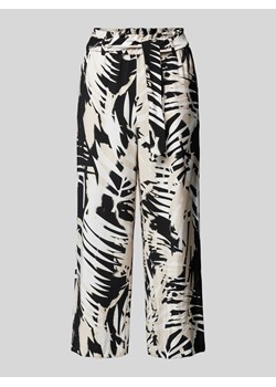 Spodnie materiałowe o rozkloszowanym kroju ze wzorem na całej powierzchni ze sklepu Peek&Cloppenburg  w kategorii Spodnie damskie - zdjęcie 172641120
