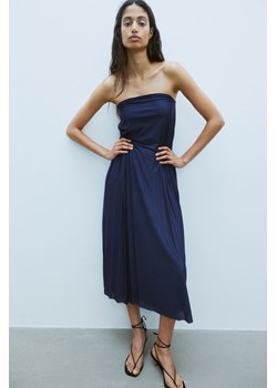 H & M - Plisowana sukienka bandeau - Niebieski ze sklepu H&M w kategorii Sukienki - zdjęcie 172641412