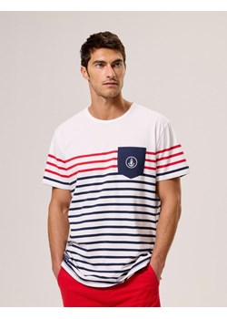 Koszulka NAUTTI STRPS 2 Biały M ze sklepu Diverse w kategorii T-shirty męskie - zdjęcie 172642853