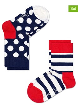 Happy Socks Skarpety (4 pary) &quot;Stripes and Dots&quot; ze wzorem ze sklepu Limango Polska w kategorii Skarpetki dziecięce - zdjęcie 172643604