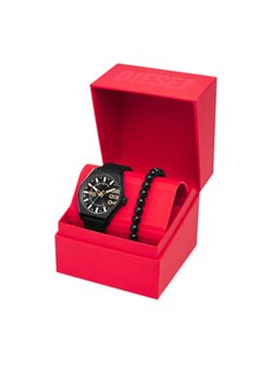 Diesel Zestaw zegarek i bransoletka Double Scraper DZ2210SET Czarny ze sklepu MODIVO w kategorii Zegarki - zdjęcie 172643811