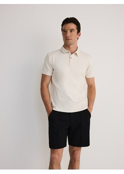 Reserved - Koszulka polo regular - beżowy ze sklepu Reserved w kategorii T-shirty męskie - zdjęcie 172644904