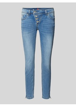 Jeansy capri o kroju slim fit z zamkami błyskawicznymi model ‘Malibu’ ze sklepu Peek&Cloppenburg  w kategorii Jeansy damskie - zdjęcie 172645430