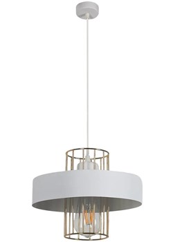 Biała nowoczesna metalowa lampa wisząca - A240-Amla ze sklepu Edinos.pl w kategorii Lampy wiszące - zdjęcie 172646234
