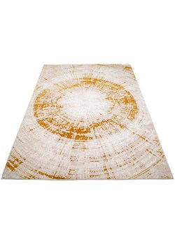 Beżowo-złoty dywan w abstrakcyjny wzór - Orso 5X ze sklepu Edinos.pl w kategorii Dywany - zdjęcie 172646322