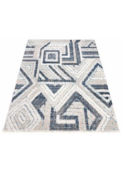 Prostokątny beżowy dywan w geometryczny wzór - Bodi 6X ze sklepu Edinos.pl w kategorii Dywany - zdjęcie 172646342