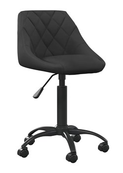 Czarny tapicerowany fotel obrotowy - Terioso ze sklepu Edinos.pl w kategorii Krzesła do biurka - zdjęcie 172646544