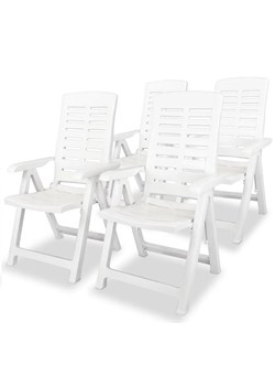 Zestaw białych krzeseł ogrodowych - Elexio 3Q ze sklepu Edinos.pl w kategorii Krzesła ogrodowe - zdjęcie 172646603
