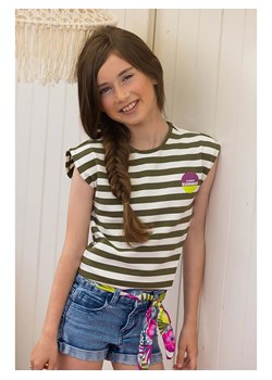 B.Nosy Koszulka w kolorze oliwkowo-kremowym ze sklepu Limango Polska w kategorii Bluzki dziewczęce - zdjęcie 172646924
