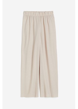 H & M - Dżersejowe spodnie bez zapięcia - Brązowy ze sklepu H&M w kategorii Spodnie damskie - zdjęcie 172648053