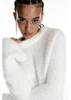 H & M - Puszysty sweter - Biały ze sklepu H&M w kategorii Swetry damskie - zdjęcie 172648091