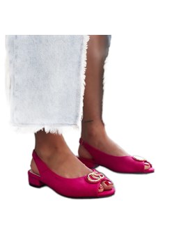 Sandały ze skórzaną wkładką Warda różowe ze sklepu ButyModne.pl w kategorii Sandały damskie - zdjęcie 172648183
