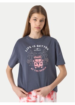 4F T-Shirt 4FJWSS24TTSHF1146 Szary Loose Fit ze sklepu MODIVO w kategorii Bluzki dziewczęce - zdjęcie 172648912