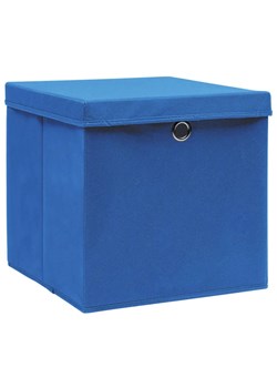 Niebieski zestaw składanych pudełek 4 sztuki - Dazo 3X ze sklepu Edinos.pl w kategorii Pudełka i pojemniki - zdjęcie 172650003