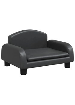 Minimalistyczna czarna kanapa dla dziecka - Hreida 3X ze sklepu Edinos.pl w kategorii Fotele dziecięce - zdjęcie 172650032