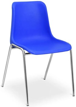 Niebieskie metalowe krzesło nowoczesne - Hisco 4X ze sklepu Edinos.pl w kategorii Krzesła - zdjęcie 172650062