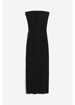 H & M - Sukienka bandeau w prążki - Czarny ze sklepu H&M w kategorii Sukienki - zdjęcie 172651634