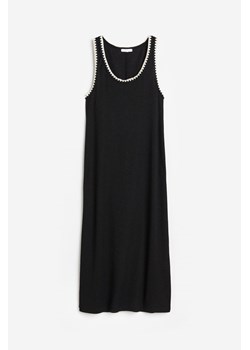H & M - Sukienka z dzianiny w prążki - Czarny ze sklepu H&M w kategorii Sukienki - zdjęcie 172651673